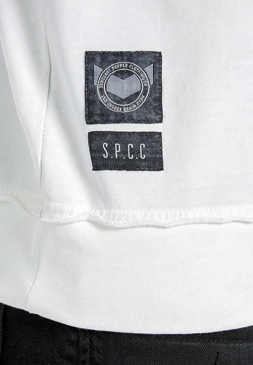 S.P.C.C - Crossway cut & sew crew neck sweat - black & white