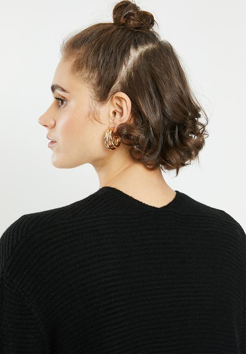 Jacqueline de Yong - Mollo long sleeve structure cardigan - black