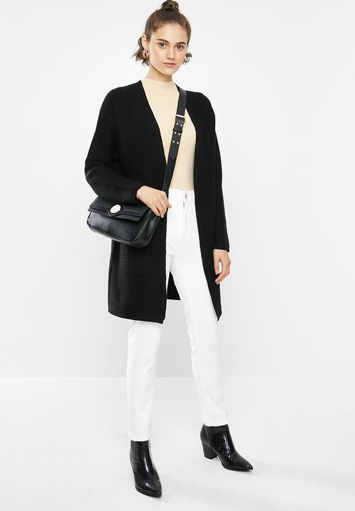 Jacqueline de Yong - Mollo long sleeve structure cardigan - black