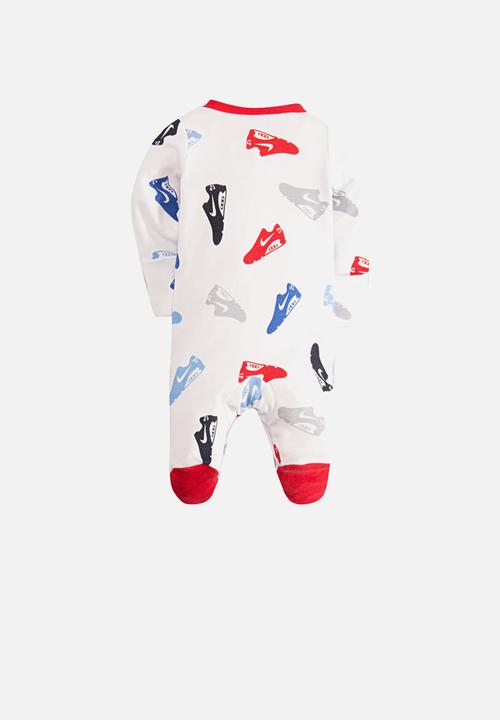 Nike - Nike boys aop shoe footed coverall - white