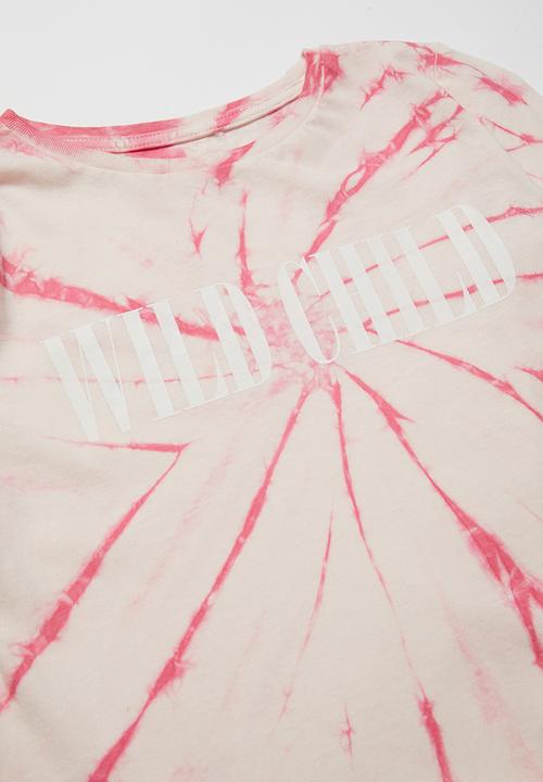 Cotton On - Stevie long sleeve tie-dye tee - pink 