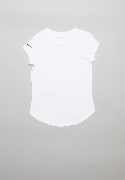 Nike - Nike kids stroke heart short sleeve scoop tee - white