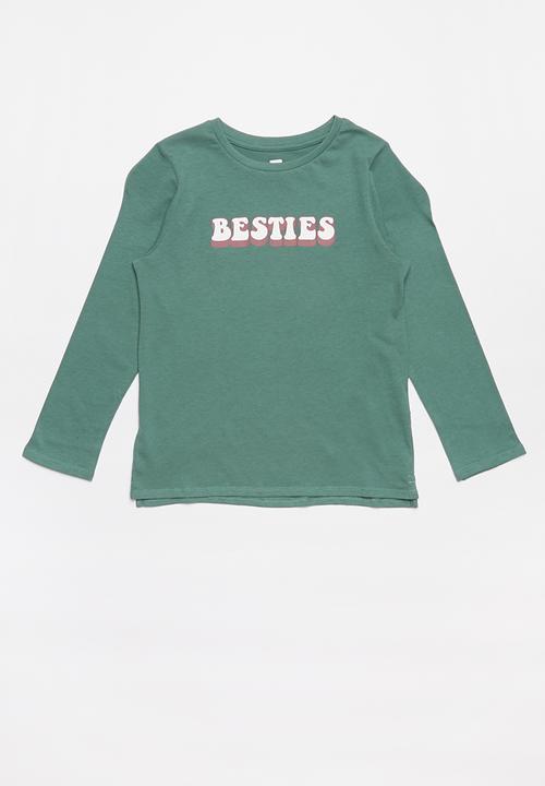 Cotton On - Penelope long sleeve multipack - green & white 