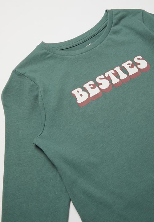 Cotton On - Penelope long sleeve multipack - green & white 