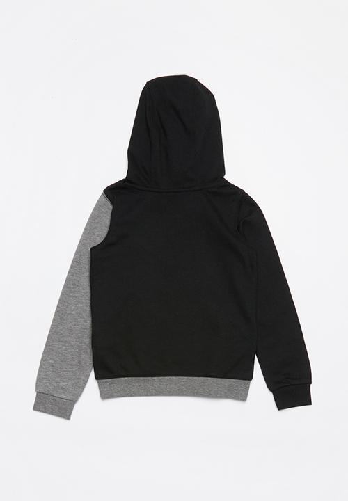 Nike - Nike boys nsw amplify hoodie - grey & black 
