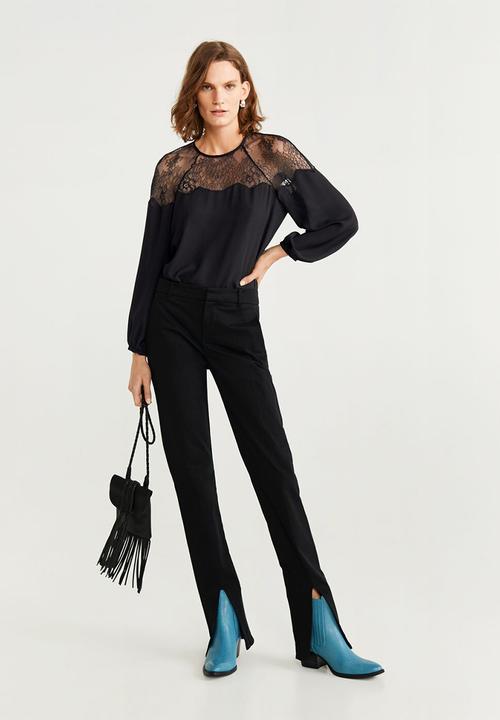 MANGO - Blouse ramet - black