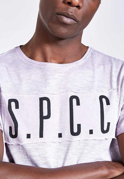 S.P.C.C - Promenade reverse dirty dye logo tee - purple
