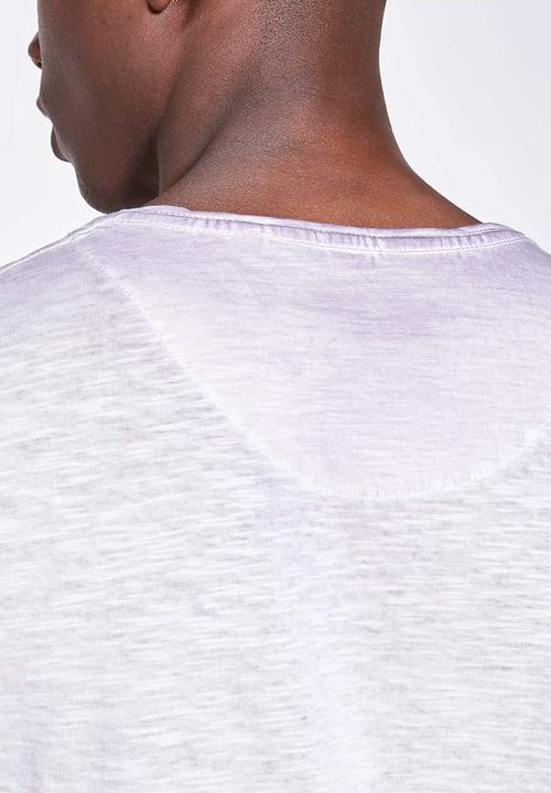 S.P.C.C - Promenade reverse dirty dye logo tee - purple