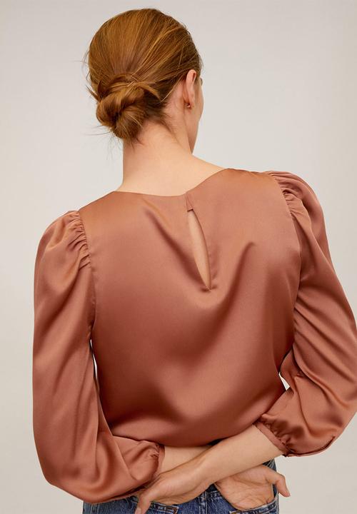 MANGO - Blouse Leonor - rust