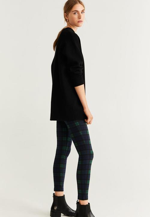 MANGO - Harry print detail leggings - green & navy
