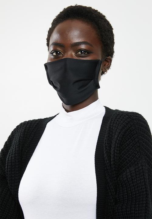 Superbalist - 2 Pack fabric mask - abstract floral & black