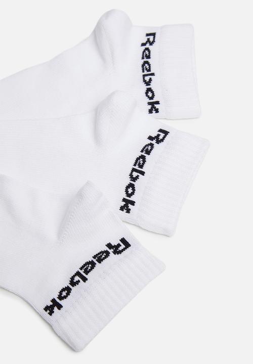 Reebok - Act core ankle 3 pack socks - white