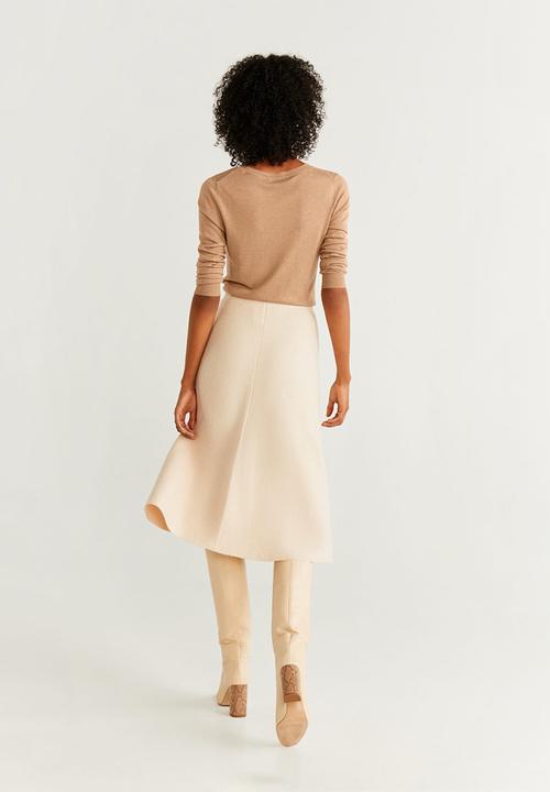MANGO - Round neck jersey - beige