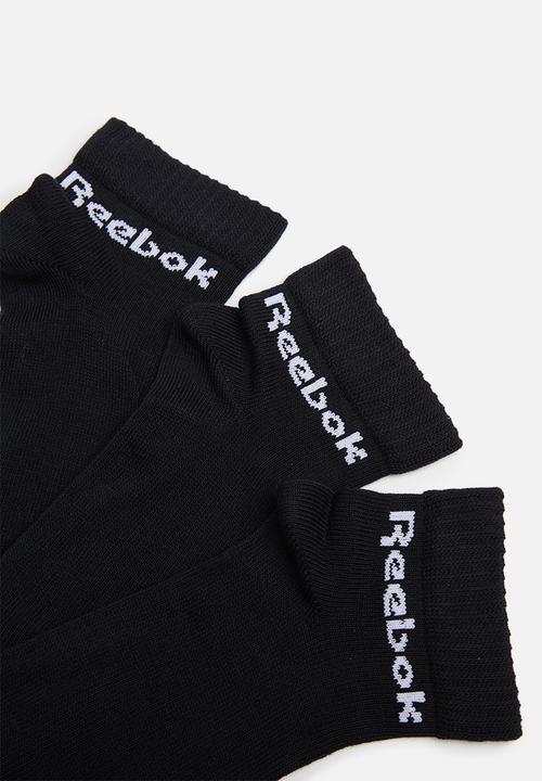 Reebok - Act core ankle 3 pack socks - black