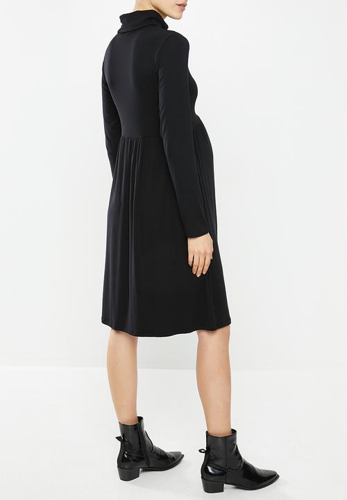 Superbalist - Maternity babydoll poloneck dress - black
