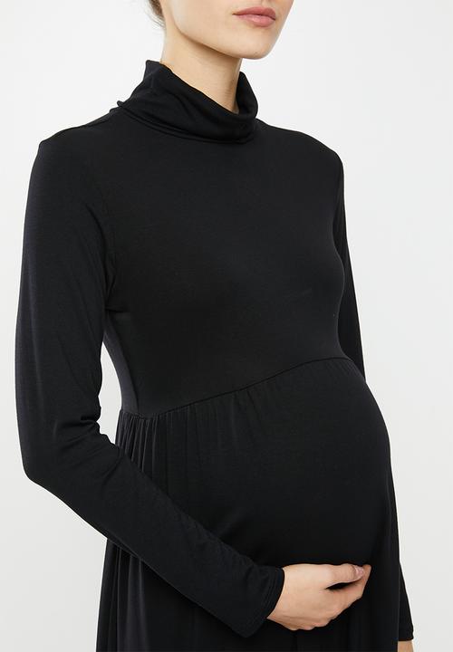 Superbalist - Maternity babydoll poloneck dress - black