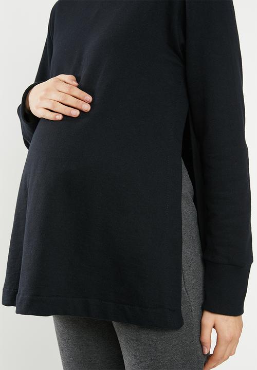 Superbalist - Maternity stretch fleece matching set (top) - black