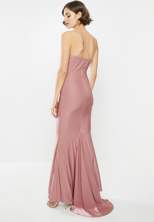 Missguided - Slinky cowl neck maxi dress - pink