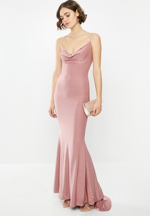 Missguided - Slinky cowl neck maxi dress - pink
