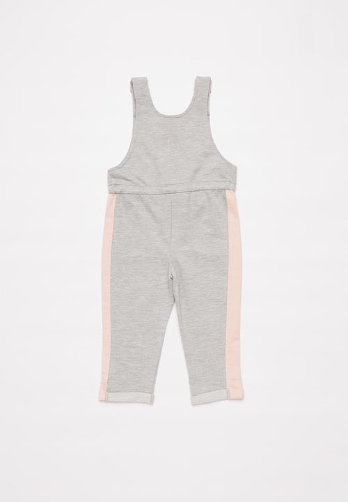 Pop Candy - Girls jumpsuit - grey & pink