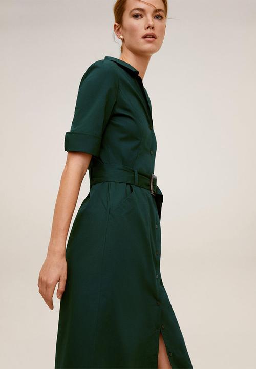 MANGO - Dress mexi-a - dark green