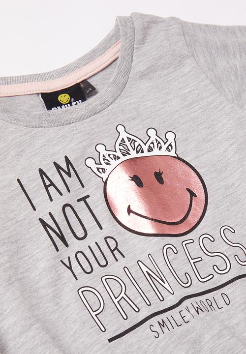 Pop Candy - Girls tee with foil - grey 