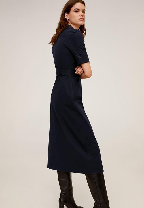 MANGO - Dress mexi-a - navy