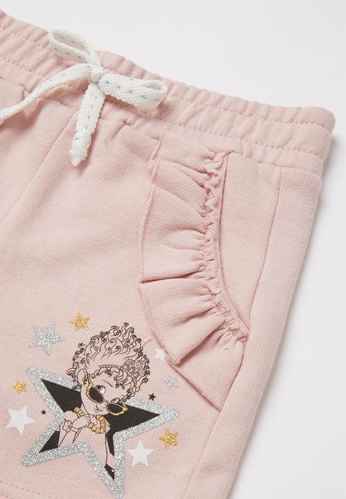 Pop Candy - Girls fleece short with frills - pink