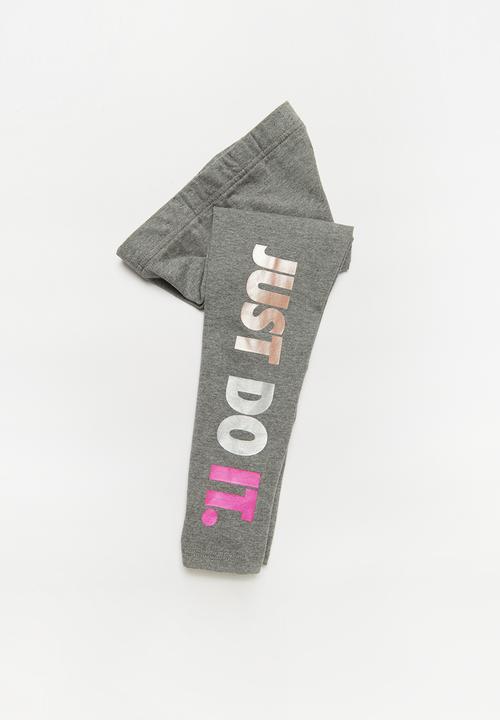Nike - Nkg jdi multi shine leggings set - pink & grey 