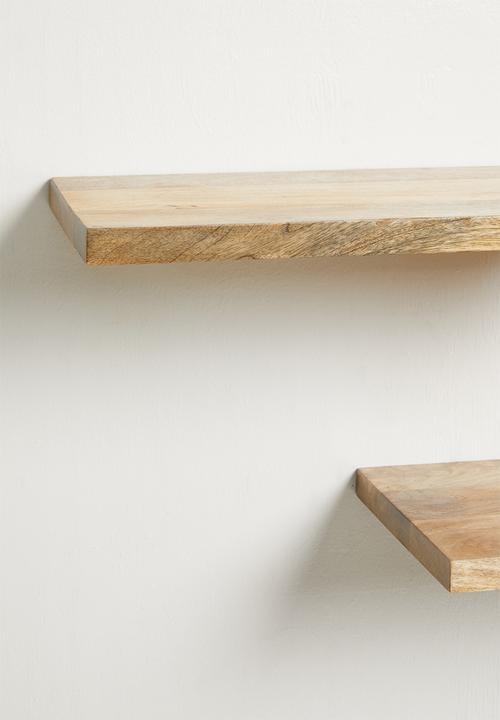 Sixth Floor - Mango wood  shelves set of 3 - natural