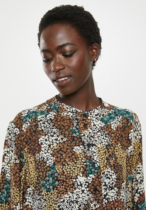 edit - Mandarin viscose tunic - multi