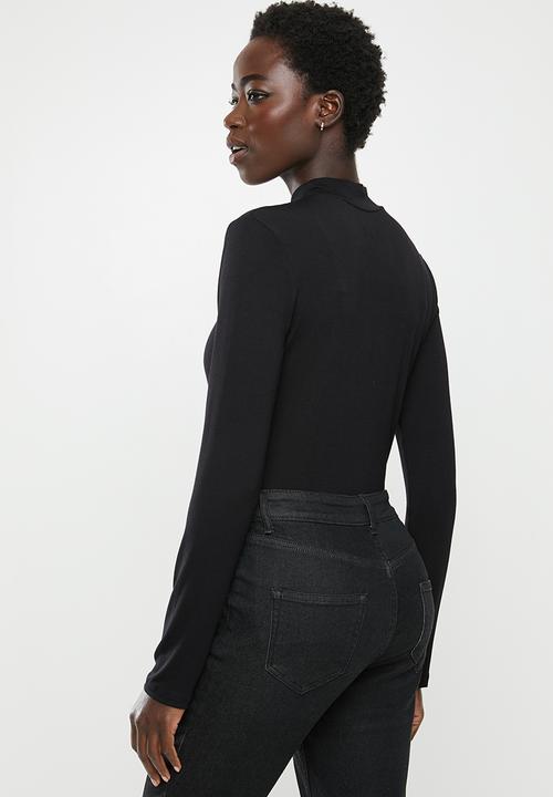 edit - Gauged neck poloneck - black