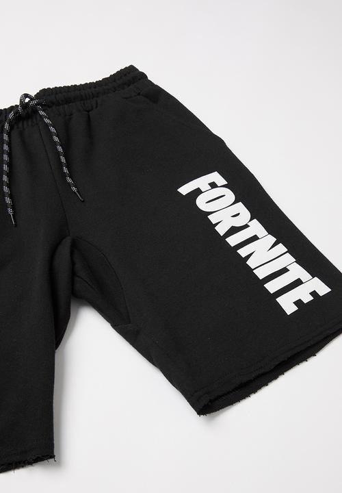 Rebel Republic - Boys Fortnite fleece shorts - black