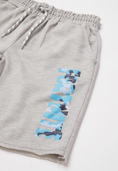 Rebel Republic - Boys Fortnite fleece shorts - grey melange