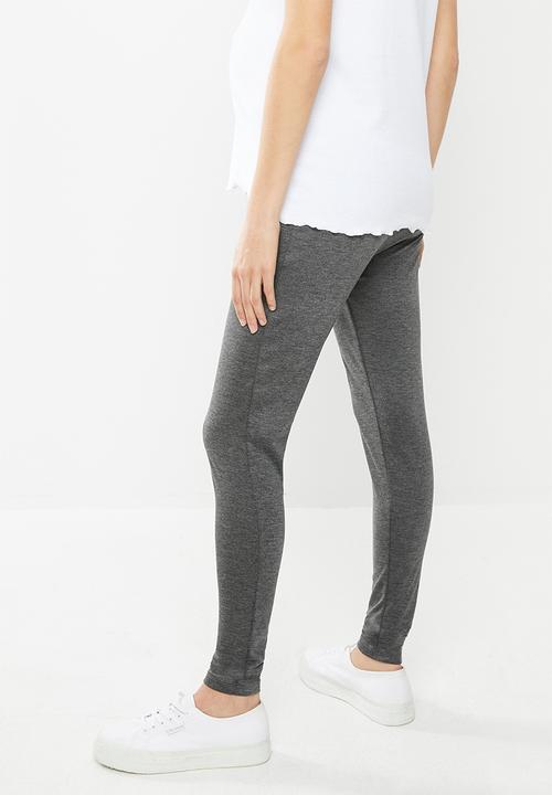edit Maternity - Maternity pull on tregging - charcoal melange