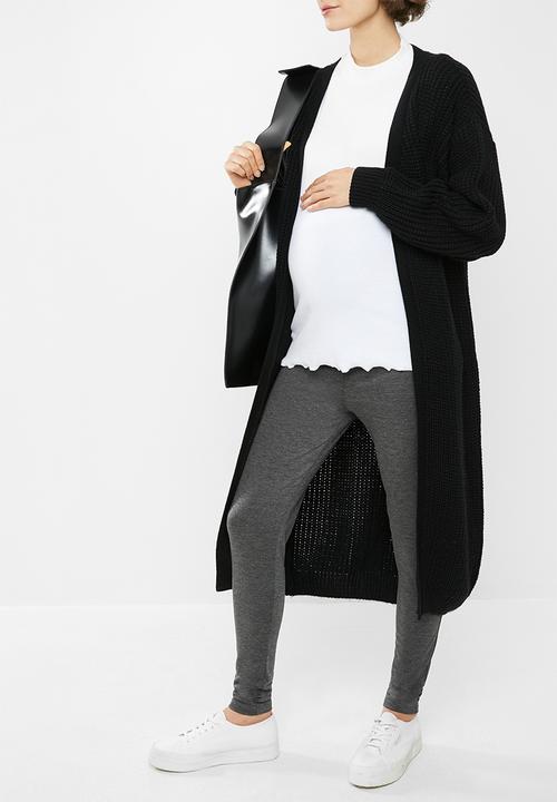 edit Maternity - Maternity pull on tregging - charcoal melange