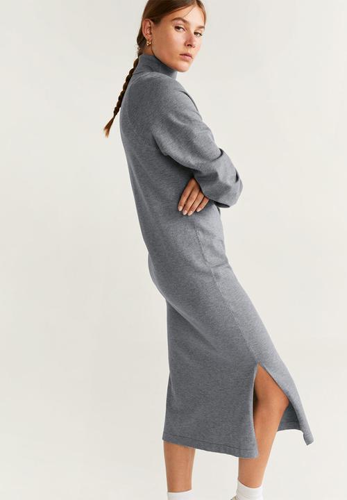 MANGO - High neck dress - grey