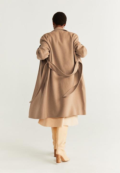 MANGO - Coat batin - brown
