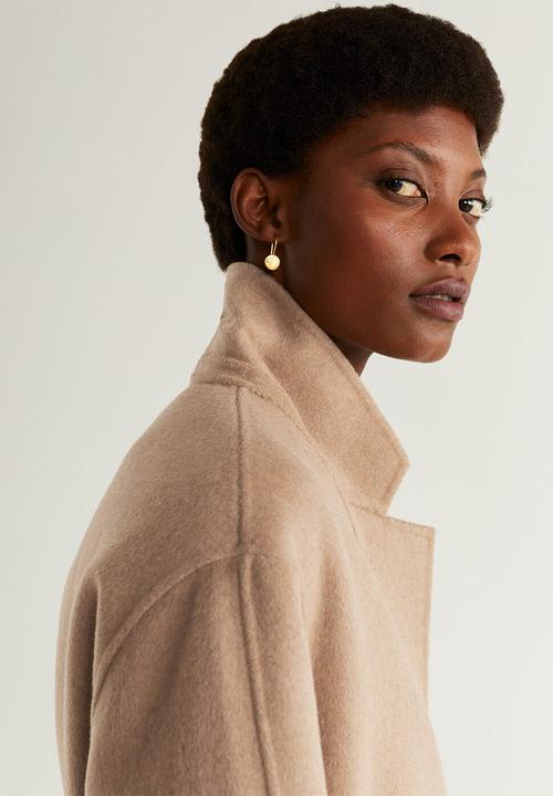 MANGO - Coat batin - brown