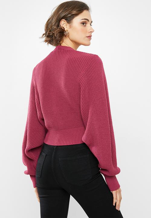 Glamorous - Cropped cardi - red