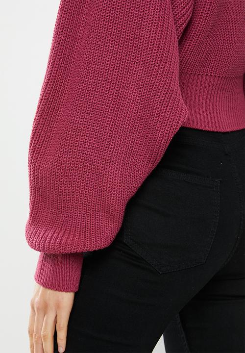 Glamorous - Cropped cardi - red