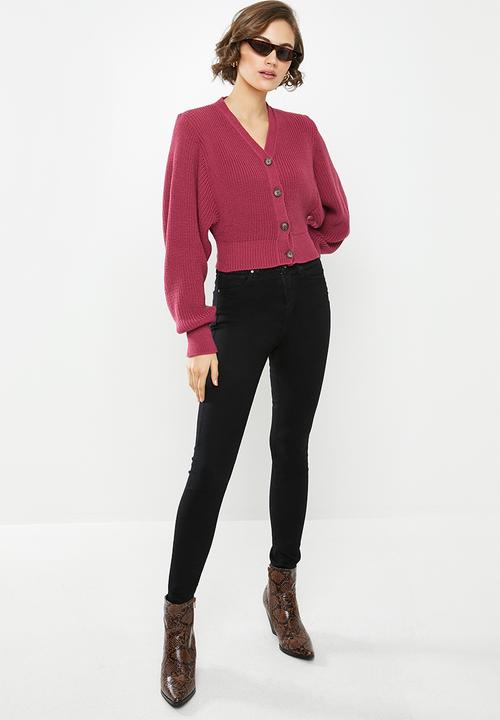 Glamorous - Cropped cardi - red
