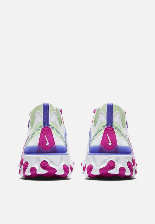 Nike - React Element 55 - white / fire pink-sapphire-barely volt