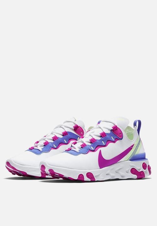 Nike - React Element 55 - white / fire pink-sapphire-barely volt