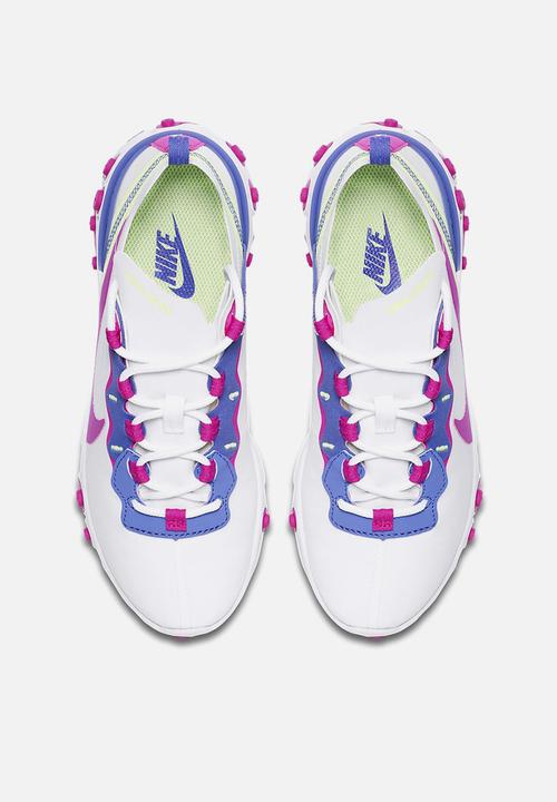 Nike - React Element 55 - white / fire pink-sapphire-barely volt