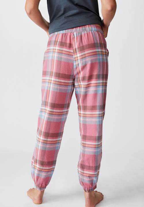 Cotton On - Flannel sleep pant- washed rose check