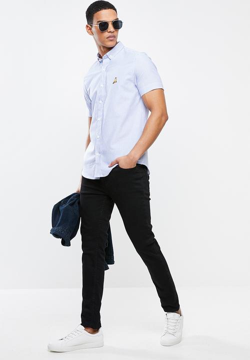 Brave Soul - Meyer short sleeve shirt - blue & white