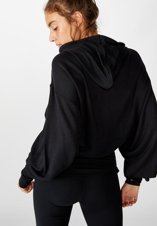 Cotton On - Relaxed hoodie - black