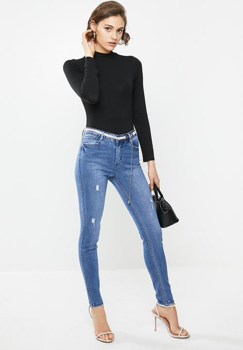 SISSY BOY - Axel skinny stretch denim med vintage - blue