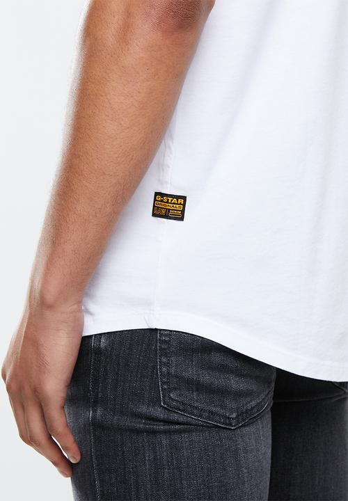 G-STAR - Lash tape tee - white